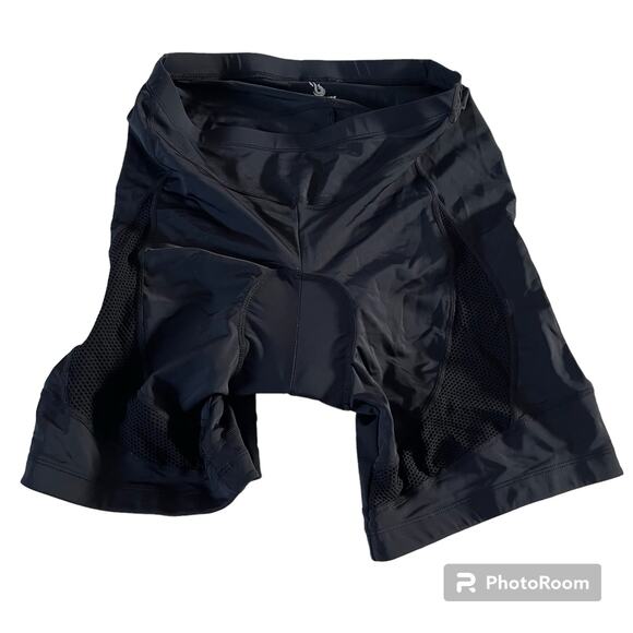 Beroy Pants - Beroy Black Mesh Panel Padded Bike Shorts 2XL